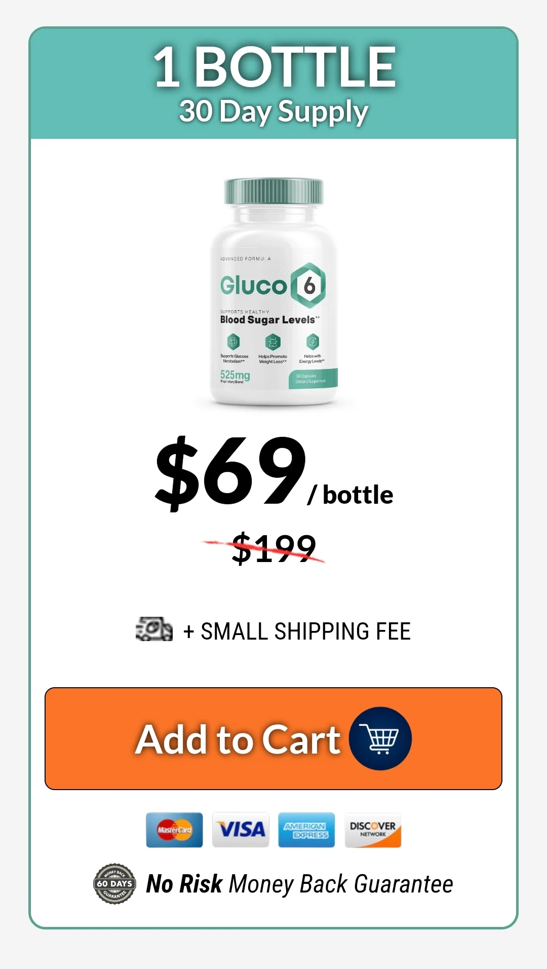 Gluco6™ 1 bottle pricing